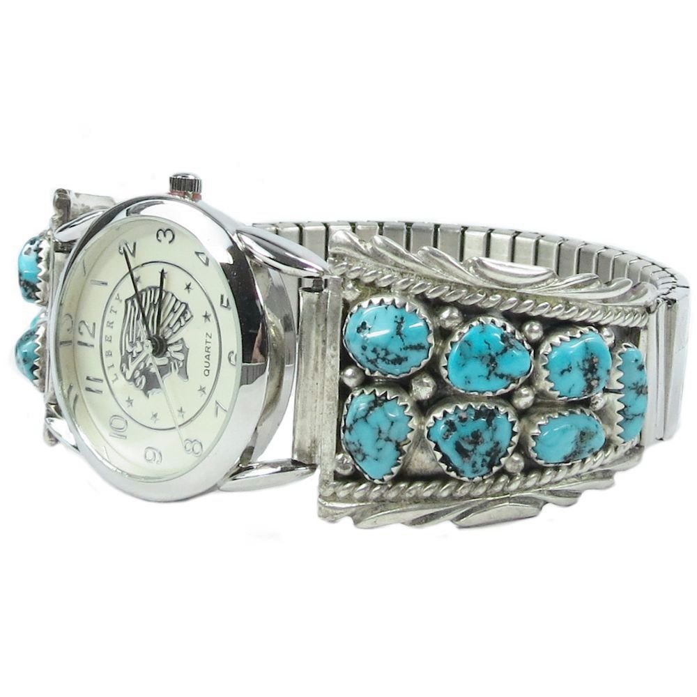 Indianerschmuck Türkis-Uhr für Männer