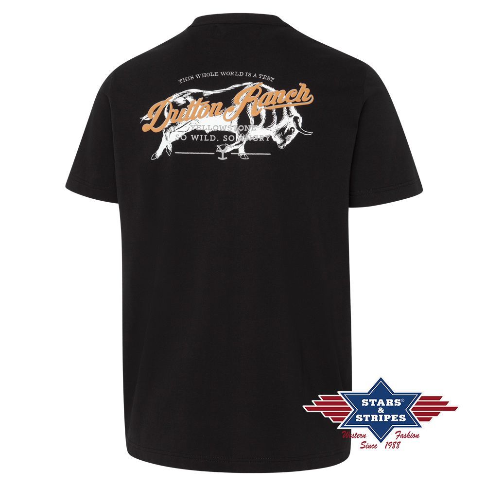 Western Unisex T-Shirt - Yellowstone Collection - So Wild, So Angry, Schwarz