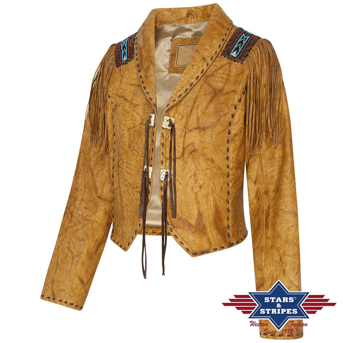 Lederjacke für Damen - Azteca