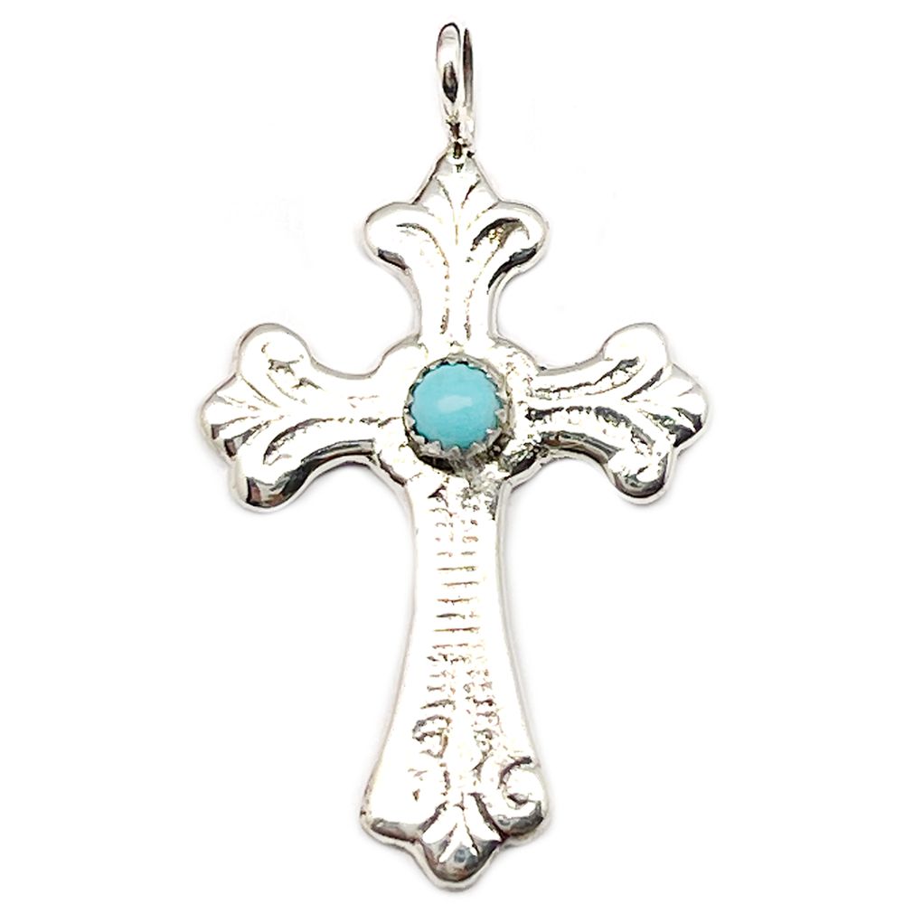 Indianerschmuck Kettenanhänger aus Sterling Silber - Native Cross