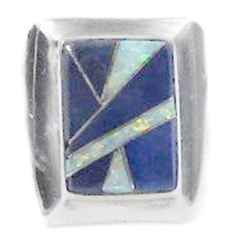 Indianerschmuck Unisex Ring aus Sterling Silber - Pawn-Schmuck - Zuni Pawn, Größe 10