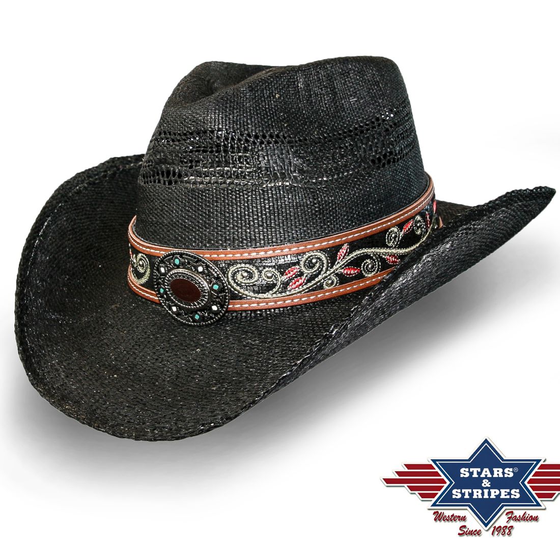 Damen Western-Strohhut von Stars & Stripes - Brenda