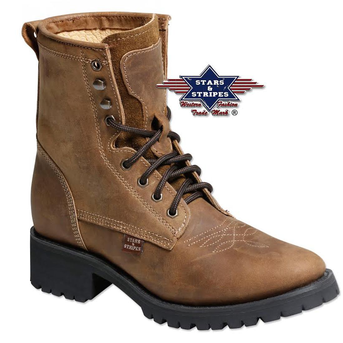 Reduziert - Stars & Stripes Western-Boots - Dallas, Braun, Größe 42