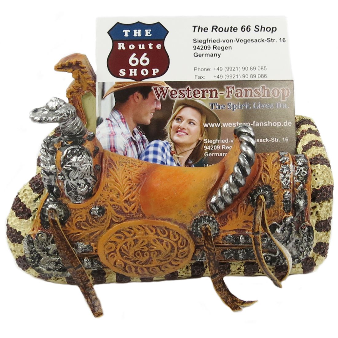 Western-Visitenkartenhalter - Western Saddle Card
