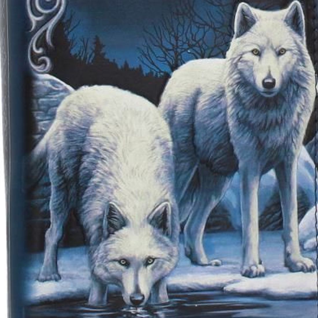 Geprägte Geldbörse mit Wolf-Motiv - Warriors Of Winter