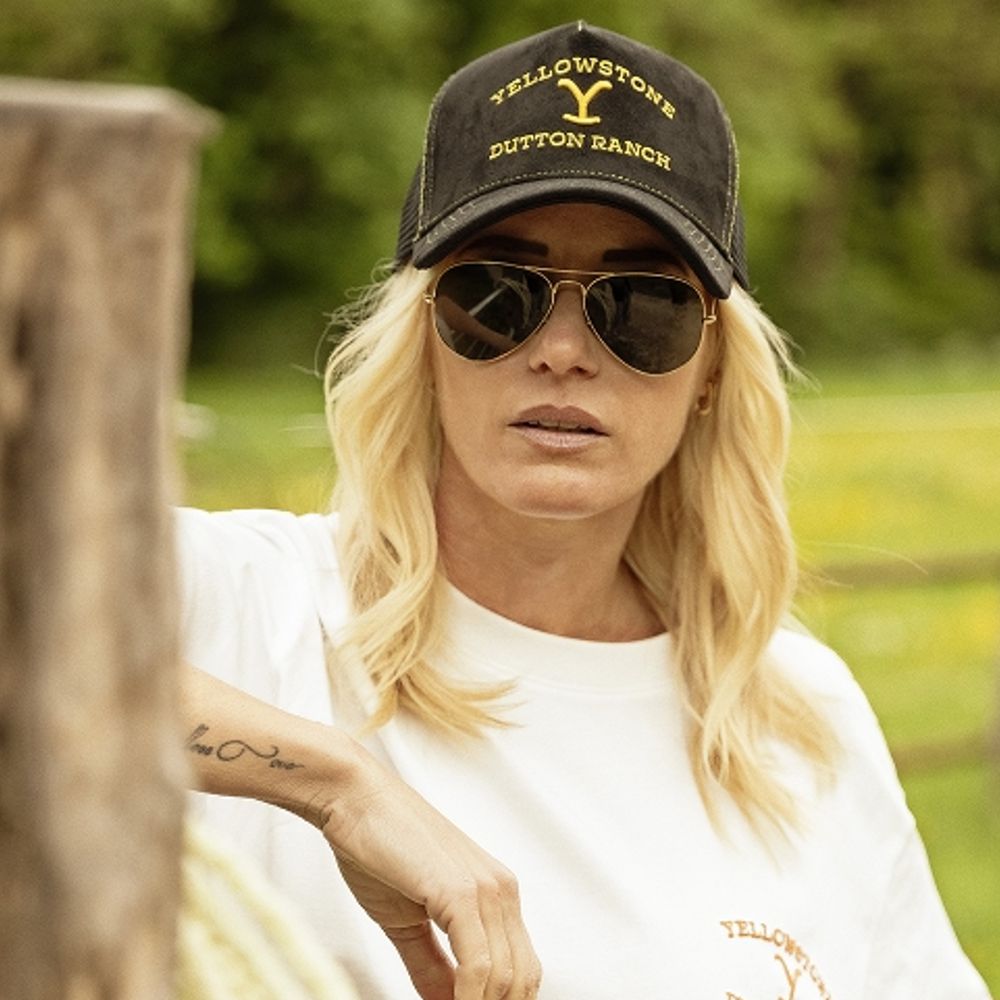 Western Mesh Basecap - Yellowstone Collection - Black Brand