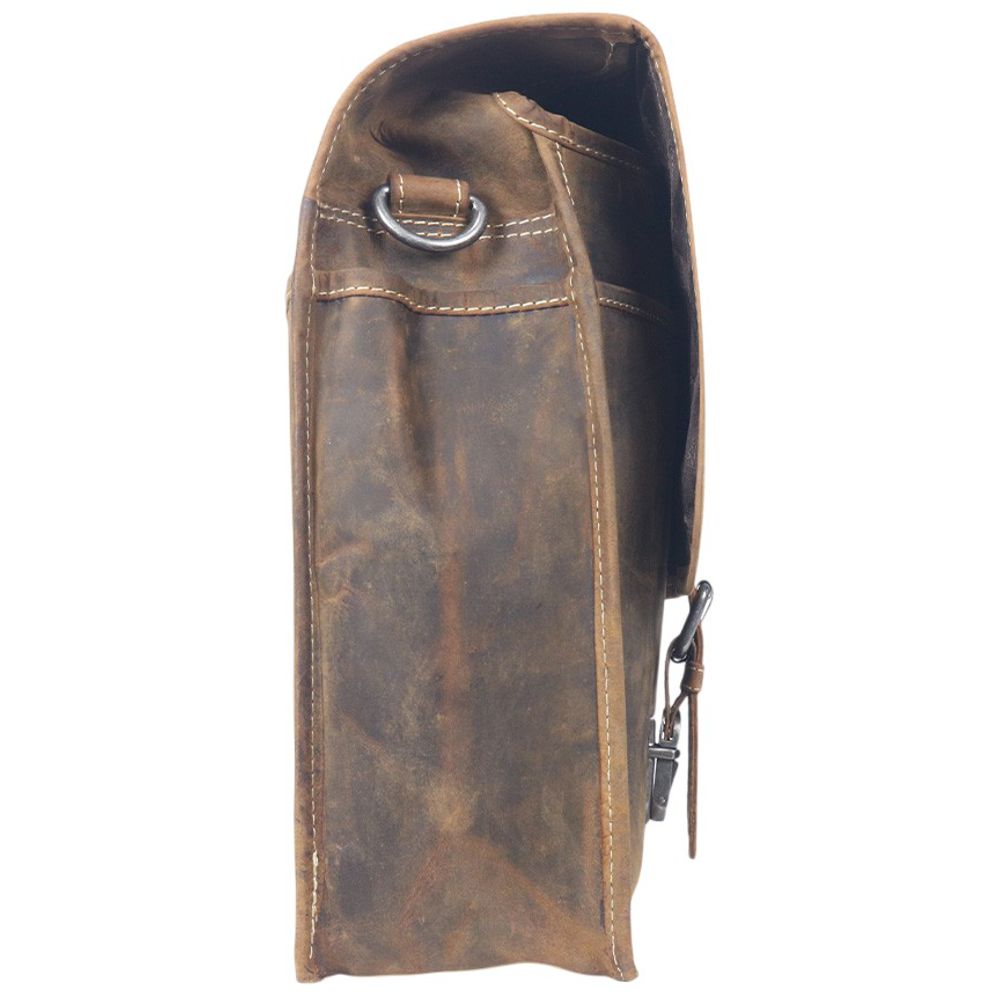 Alpenleder Tasche - Adventure Messenger Bag, Old Havanna