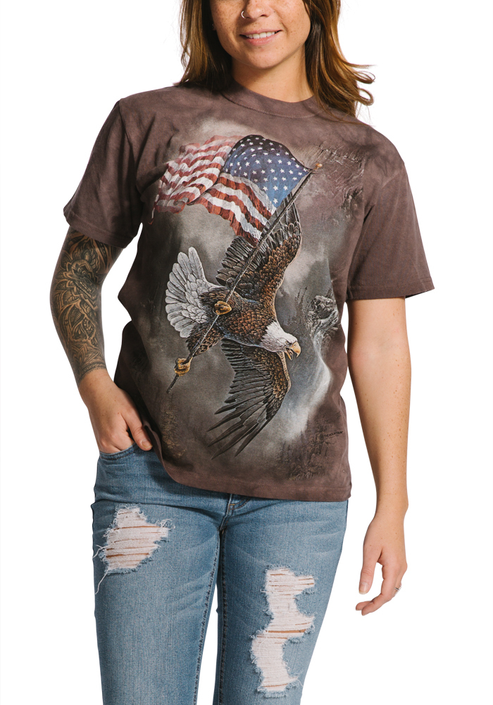 The Mountain T-Shirt - Flag Bearing Eagle