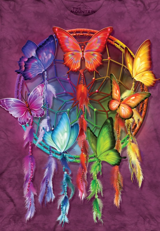 The Mountain T-Shirt - Rainbow Butterfly Dreamcatcher