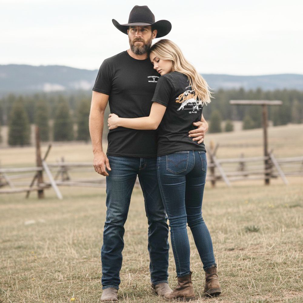 Western Unisex T-Shirt - Yellowstone Collection - So Wild, So Angry, Schwarz