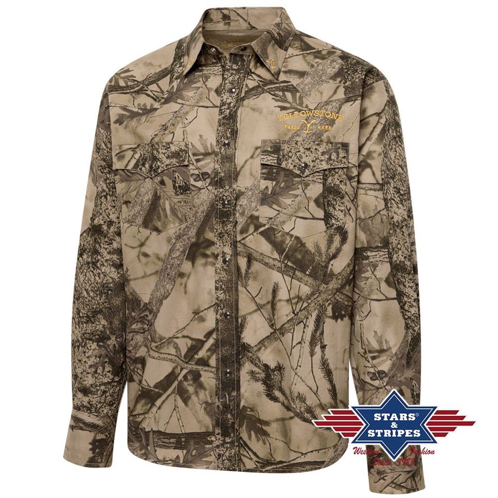Westernhemd - Yellowstone Collection - Ride For The Brand, Camo