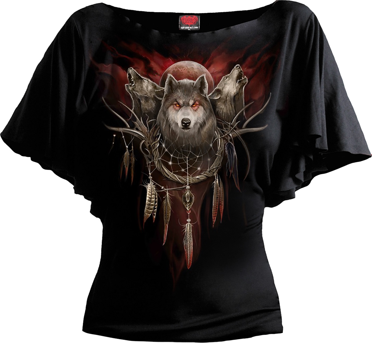 Reduziert - Spiral Latin-Top - Cry Of The Wolf, Größe 3XL