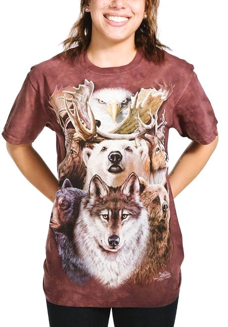 The Mountain T-Shirt - Northern Wildlife Collage