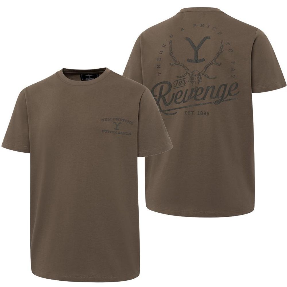 Western Unisex T-Shirt - Yellowstone Collection - For Revenge, Braun