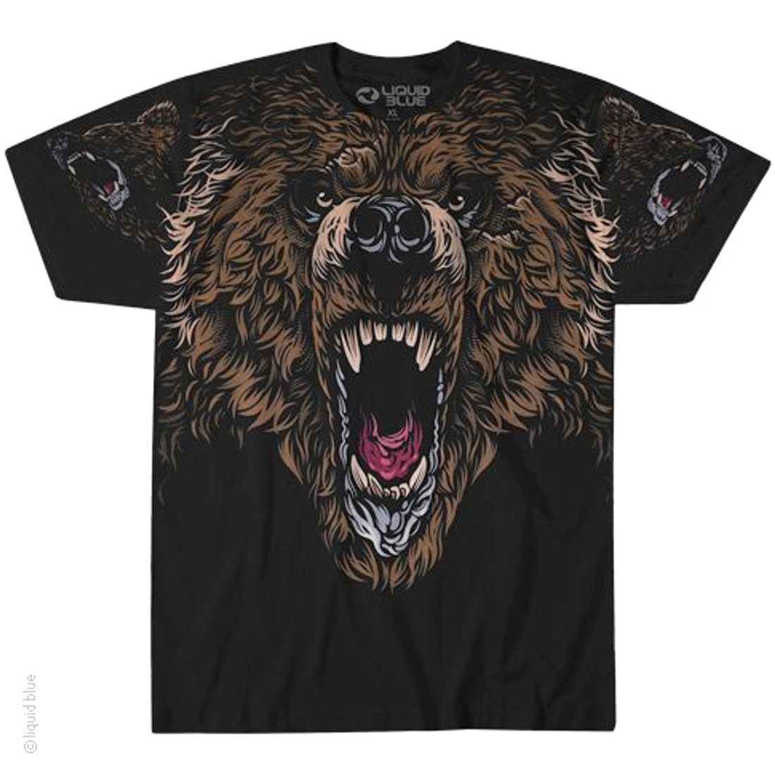 Liquid Blue T-Shirt - Grizzly Attack