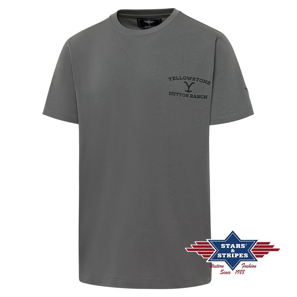 Western Unisex T-Shirt - Yellowstone Collection - Ride For The Brand, Grau