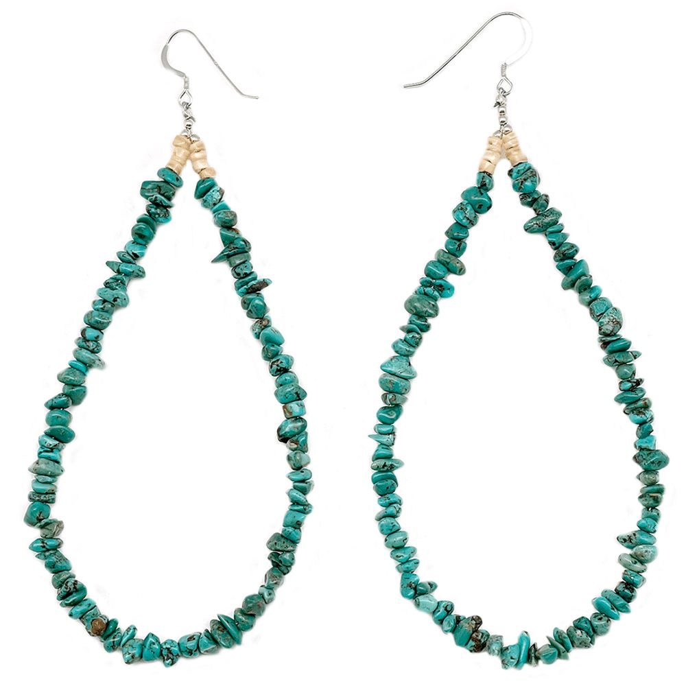 Ohrhänger aus Sterling Silber - XXL Turquoise Nuggets