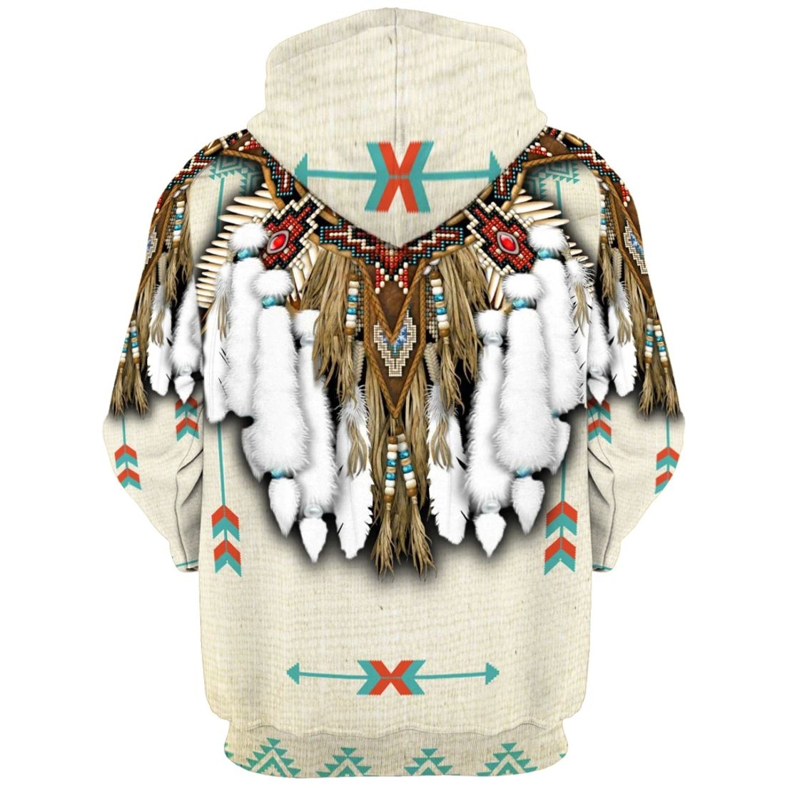 Premium Indianer-Hoodie / Kapuzenshirt mit Reißverschluss - Cheyenne Warrior