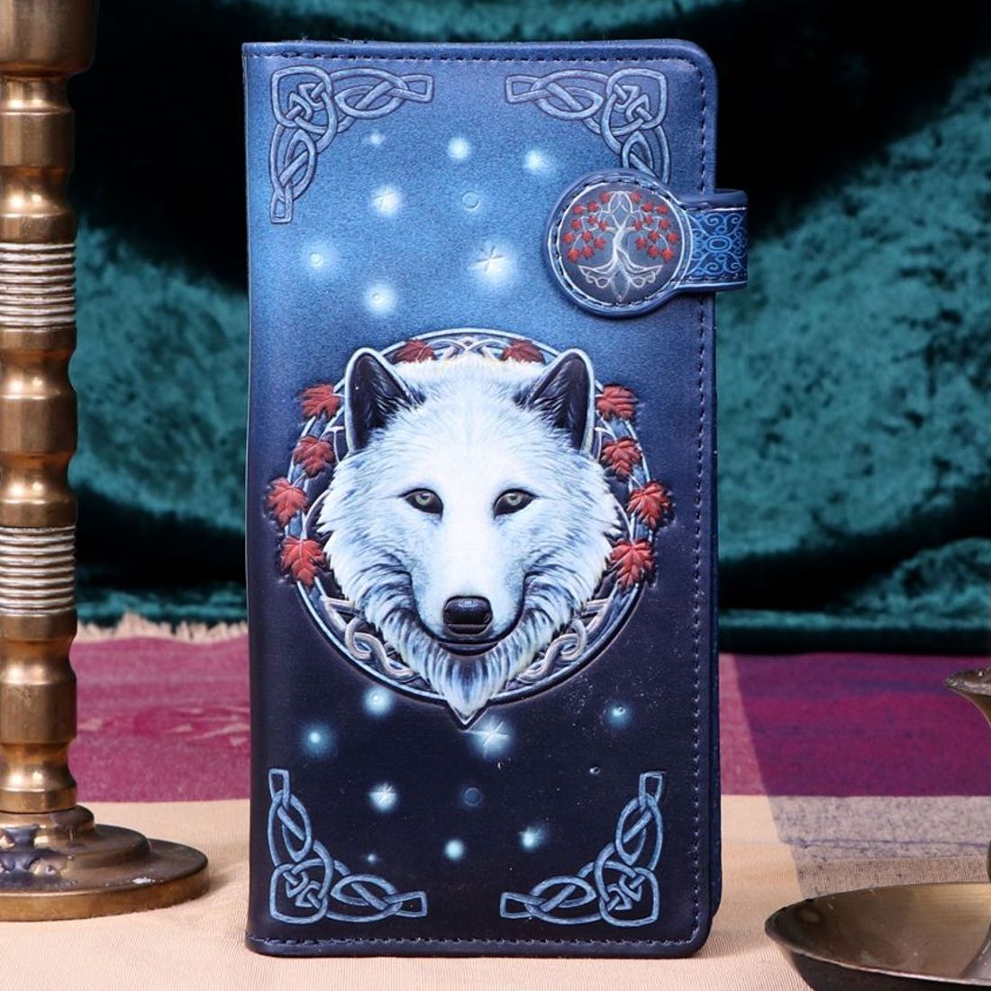 Geprägte Geldbörse mit Wolf-Motiv - Guardian Of The Fall
