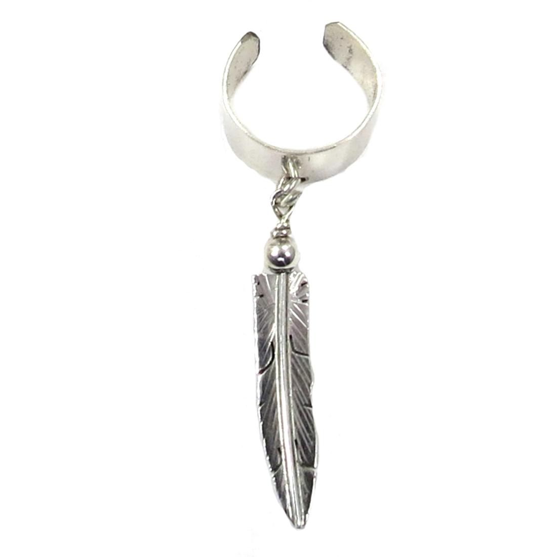 Earcuff für Damen und Herren aus Sterling Silber - Indian Feather